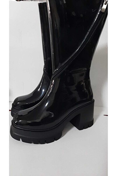 bescobel BlaCk Moktey Women's Platform Boots - 9 Cm Skin