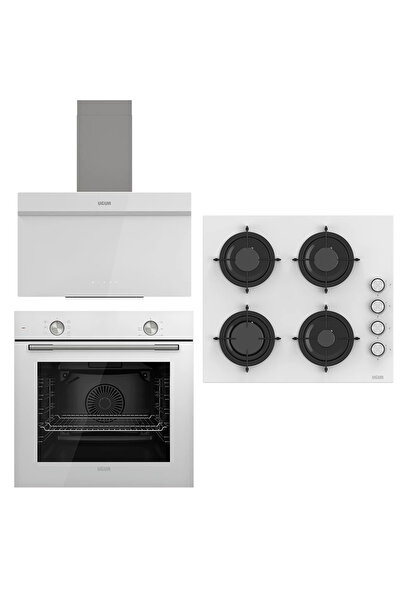 Uğur Trend Cam Ankastre Set, Beyaz Renk