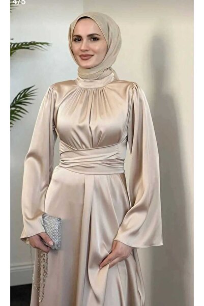 TESETTÜR AKBAŞ krovaze saten abiye