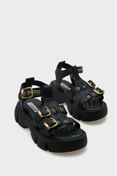 Capone Outfitters Γυναικεία σανδάλια Comfort Sole με λουράκι αστραγάλου με χοντρή σόλα Cherry
