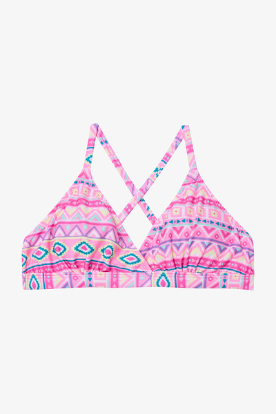 Penti Set de bikini triunghi cu model etnic Texas pentru fetiță