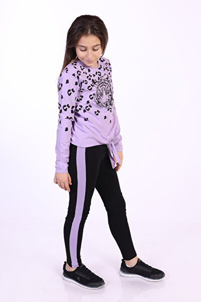 Toontoy Σετ κοριτσίστικο κολάν Leopard με τύπωμα