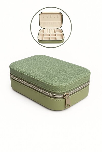 ARVALE Faux Leather Zippered Jewelry Jewelry Box | Jewelry Box