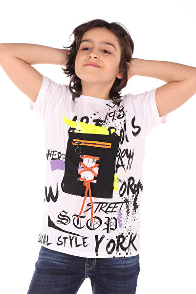 Toontoy تي شيرت للأولاد - تي شيرت مطبوع عليه نص