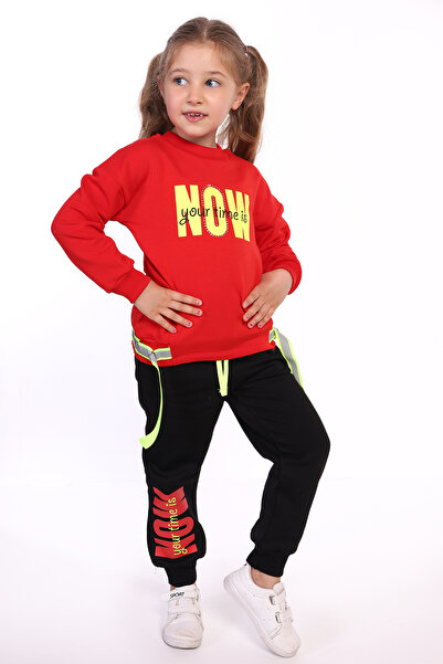 Toontoy Σετ αθλητικής φόρμας για κορίτσια με τύπωμα με βαμβακερή επένδυση