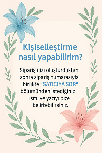 Denimay Hediyelik İsme Özel Tespih Hediyelik - 50 ADET - Kız Bebek Mevlüdü, D...