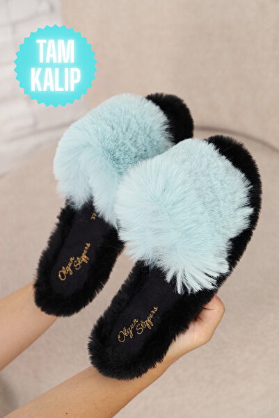 olgun slipper Stylish Flexible House Slippers with Feathers