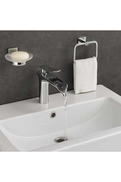 RUDİS Waterfall Model Sink Faucet - Chrome Glossy Brass