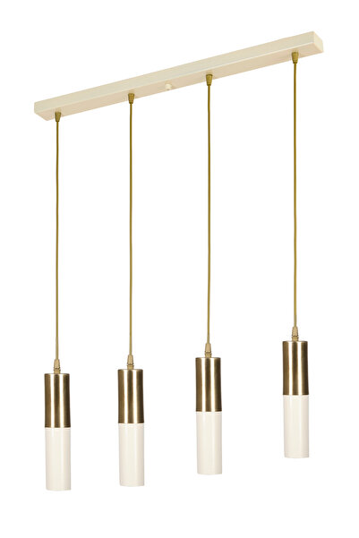 Bozyaka Aydınlatma Arya 4'lü Dekoratif Sıralı Sarkıt Krem & Eskitme Kaplama Avize (GÜN IŞIĞI LED AMPUL DAHİLDİR...)