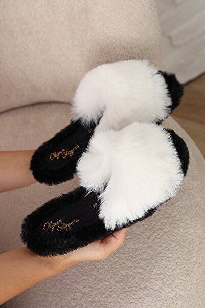 olgun slipper Papuci de casă flexibili și eleganti cu blană