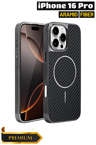 EWEC iPhone 16 Pro Uyumlu MagSafe Destekli Aramid Fiber Premium Telefon Kılıf...