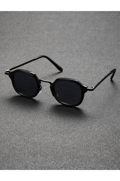 REN EYEWEAR نظارة شمسية بإطار أسود مربع من Angel Square للجنسين / REN EYEWEAR