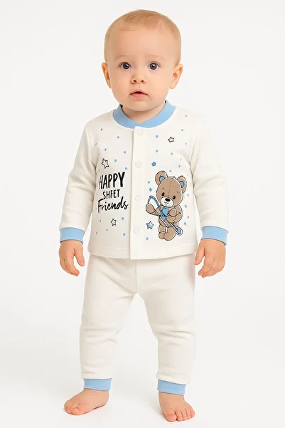 bon boni Mi̇nella Ki̇ds 100% Cotton Baby Pajama Set