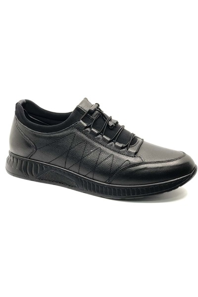 Kocamanlar Ayakkabı Özçatal 583 Genuine Leather 45-46-47 Number Special Production Men's Casual Shoes Black