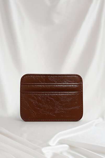 Aura Collection Online حافظة بطاقات من الجلد الصناعي من بيكسي 5 أقسام - بني