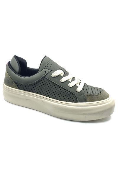 Lufian 111230259 Allan Sneaker Men's Leather Shoes Khaki
