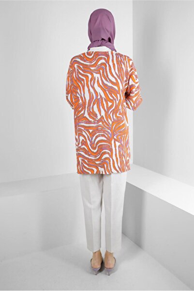 Alvina PATTERNED SHIRT COLLAR DOUBLE PANT SUIT 43631-1