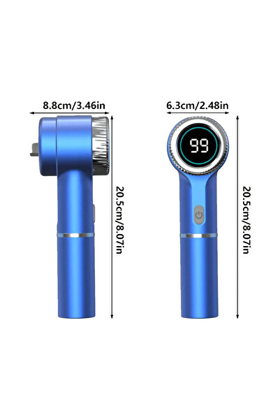 OEM Multifunctional 5in1 electric toothbrush, LED display, 3 speeds, 1200mAh, blue