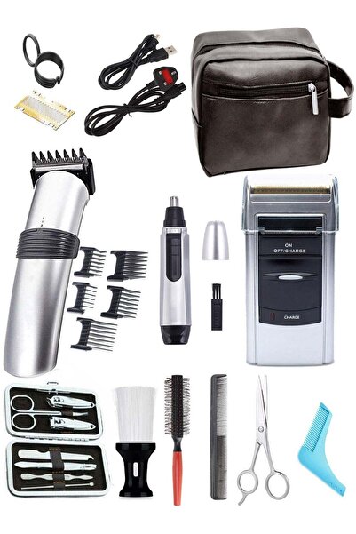Dingling Professional Grooming Kit for Hair and Beard Trimming, Set of 24 Pieces