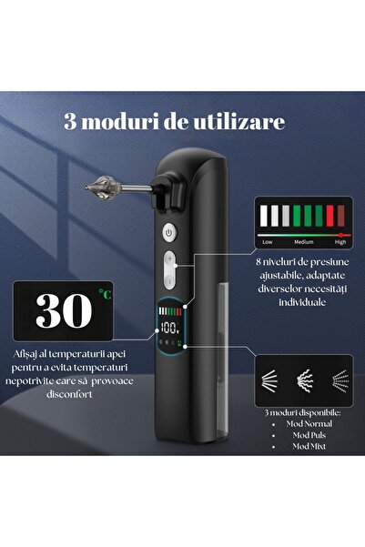 OEM Electric Ear Cleaner, Cordless, 8 Pressures, Digital, Rechargeable