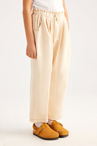 Marvy Ekru Renk Pamuk Havuç Pantolon