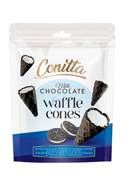 Elvan Conitta Beyaz Çikolata ve Kakaolu Gofret 80 Gr. (1 Paket)