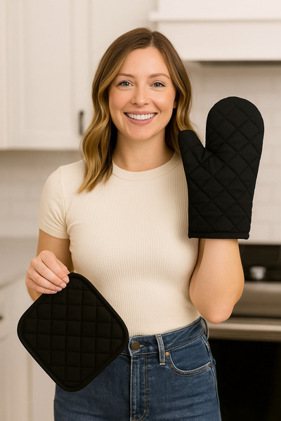 Miabella Home Oven Mitts Oven Holder Premium Heat Proof Kitchen Glove Holder Heat Resistant Gloves