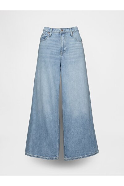 GAP Kadın Mavi Mid Rise UltraSoft Baggy Jean Pantolon