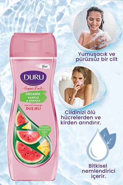 Duru 450 Ml Duş Jeli Karpuz ve Ananas x3 Adet