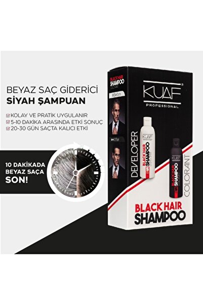 Kuaf Şampuan Black 2'li Kutu 250+250 Ml