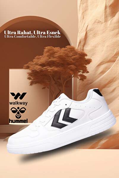 hummel 900725 Hml Kayno Beyaz-Siyah Hafif Unisex Spor Ayakkabı