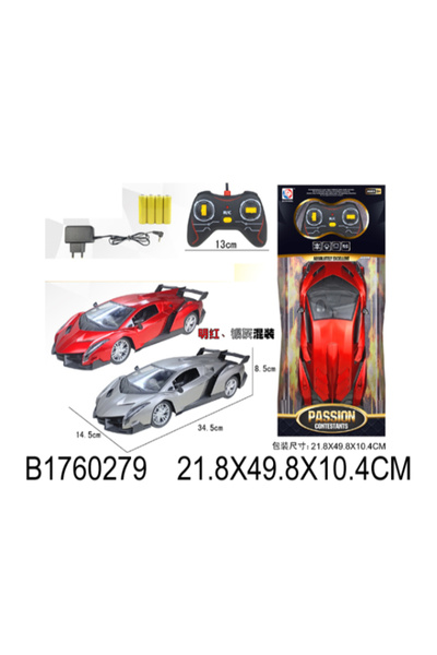None سيارة Passion R/C بمقياس 1:12 مع إضاءة وبطارية (4 قنوات) 10-1760279S