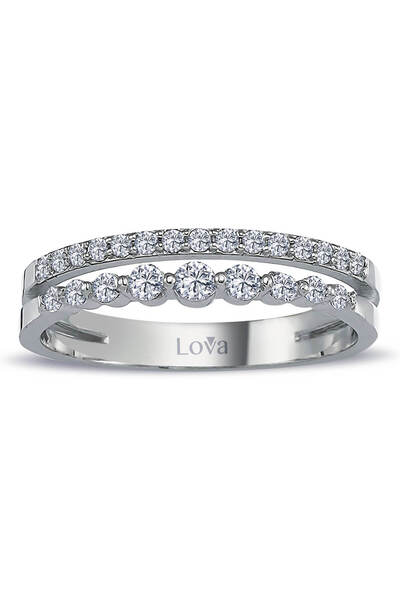 Lova Pırlanta Taşlı İkili Şemşara Yüzük - 1030237