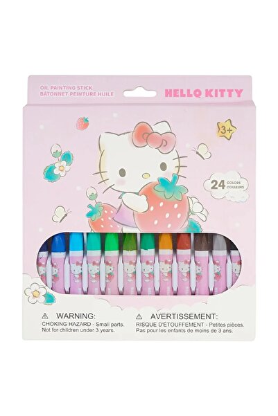 Miniso Sanrio Lisanslı Hello Kitty Çilek Serisi Yağlı Boya Kalemi Seti -