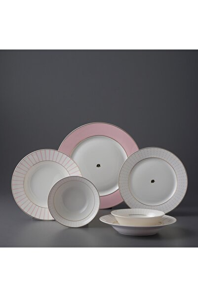 Jumbo Navy 24 Parça 6 Kişilik Yemek Takımı Pink