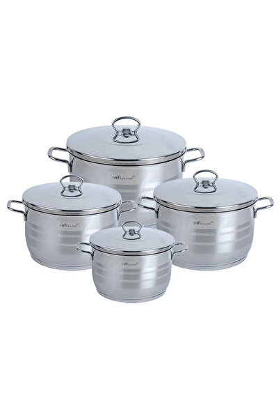 SAFINOX STAINIESS STEEL STAINIESS STEEL TEEL SET POTS SIZES. 16CM+20CM+24CM+28CM