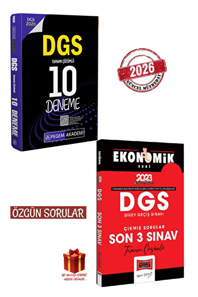 Pegem Akademi Yayıncılık 2026 Pegem DGS 10 Deneme+Yargı DGS Çıkmış Sorular So...