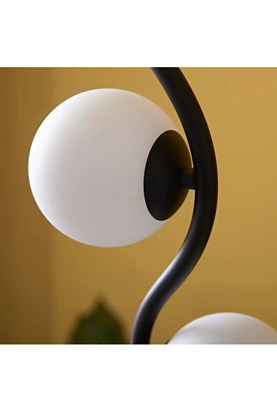 Lamp Han Kıvrımlı Özel Tasarım Şık Zarif 3 Camlı Zigzag Lambader