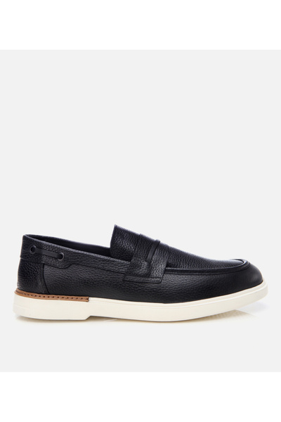 Hotiç Men's Leather Black Ultra Light Sole Classic Loafer