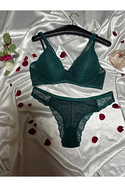 Elora Romantic Lace and Tulle Detailed Lingerie Set