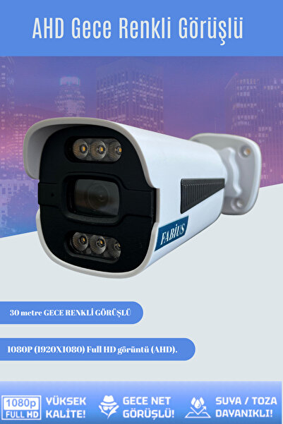Fabius Gece Renkli Görüşlü Tekli Güvenlik Kamerası 2.8 mm