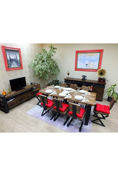 NT Concept Ntconcept Blu Doğal Ağaç Yemek Masası 85cm 210cm Masa