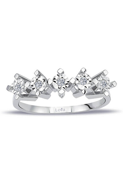 Lova 0,60 Karat Efektli Pırlanta Beştaş Yüzük - 1020450