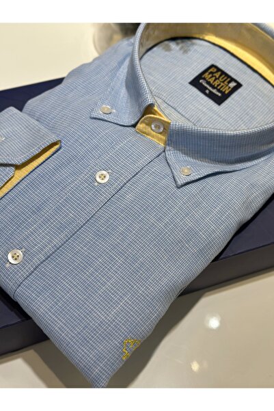 Paul Martin Canadian PAUL MARTİN S25 NEW COLLECTION ÇİZGİLİ COTON ER GÖMLEK- PM3635R -013