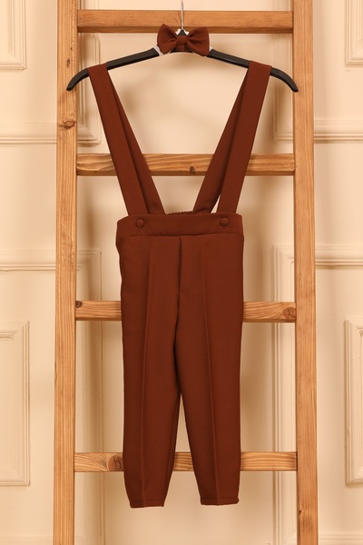 KÜÇÜĞÜM BUTİK Καφέ παντελόνι και παπιγιόν (SALOPET-PAPION)