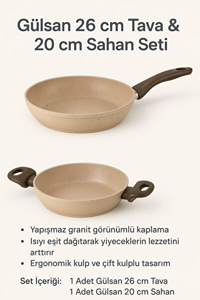 gülsan Safran Set of 2 26 Pans 20 Pans