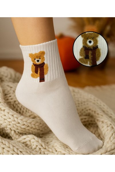 ragistore 4'lü Sakallı Ayıcık Desen Kadın Kolej