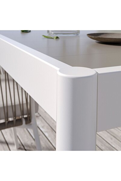 IKEA yemek masası, beyaz-bej, 91x147 cm