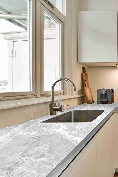 DECOMALL Code 76 Suya Dayanıklı Mutfak Banyo Zemin Mermer Mobilya Fayans Folyo Kaplama (LAMİNASYONLU)