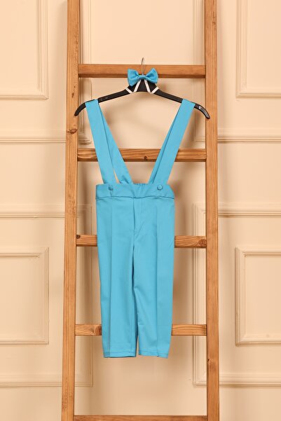 KÜÇÜĞÜM BUTİK Sweet Blue Salopet Παντελόνι και Παπιγιόν (SALOPET-PAPION)